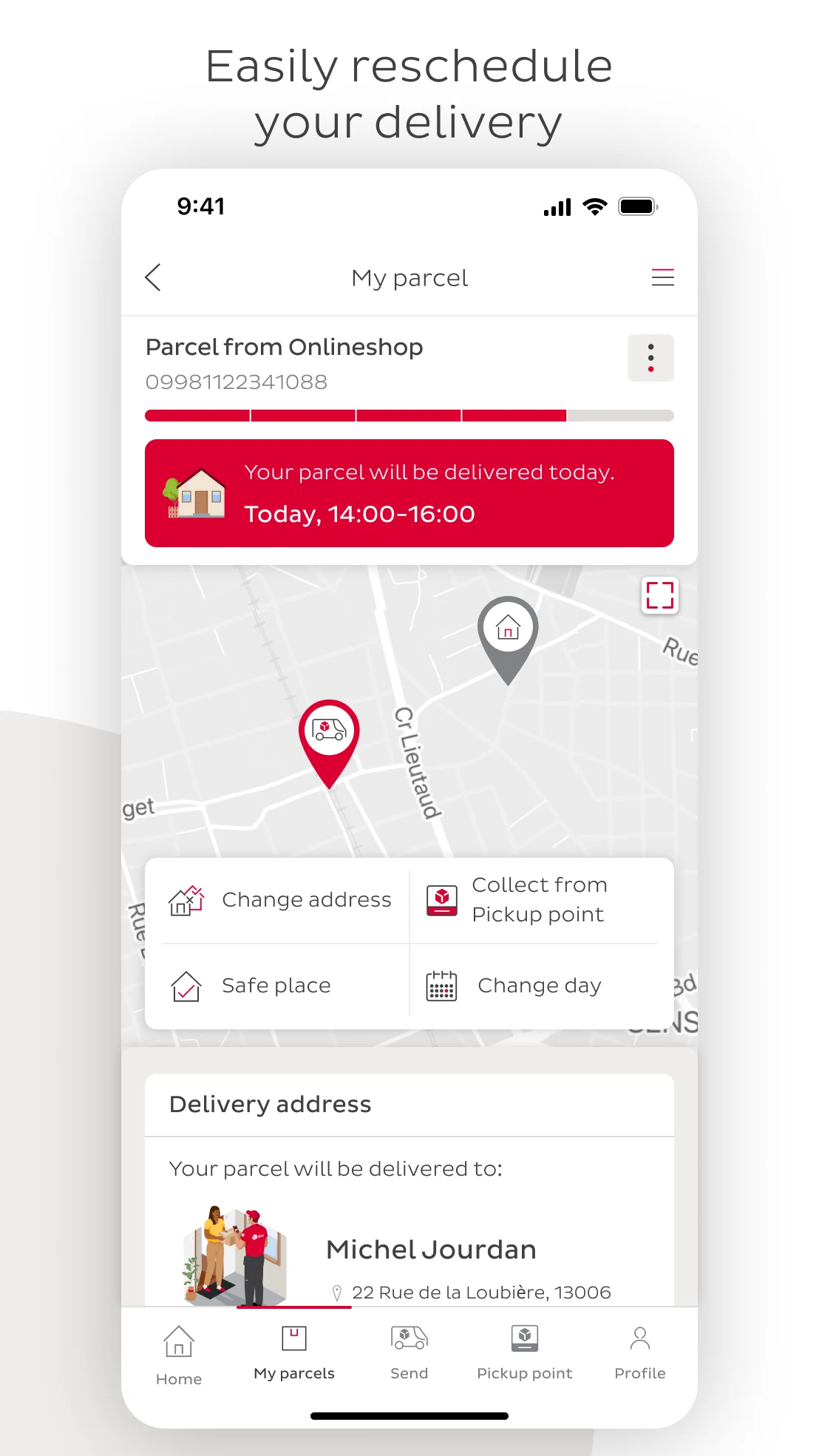 myDPD screenshot