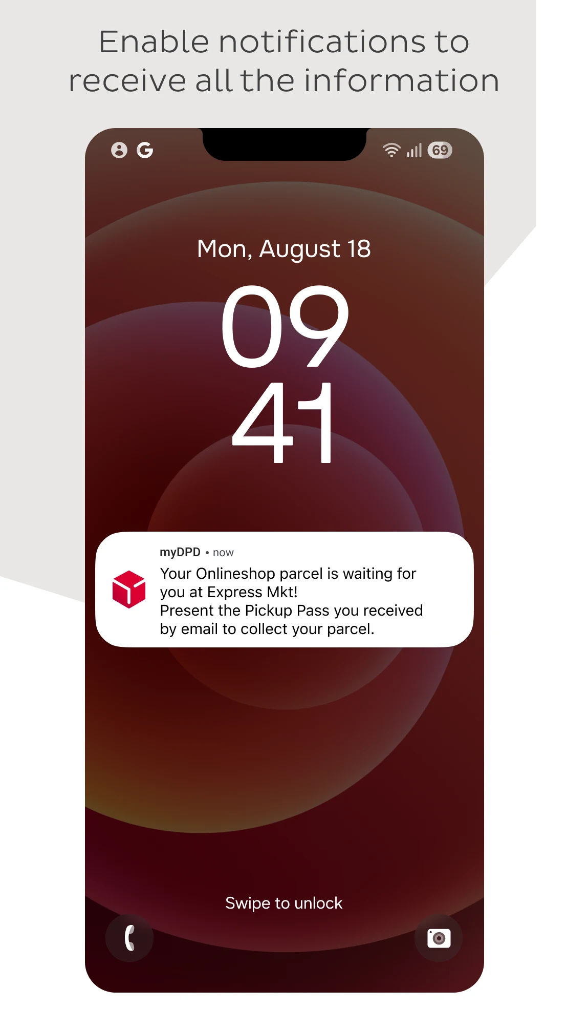 myDPD screenshot