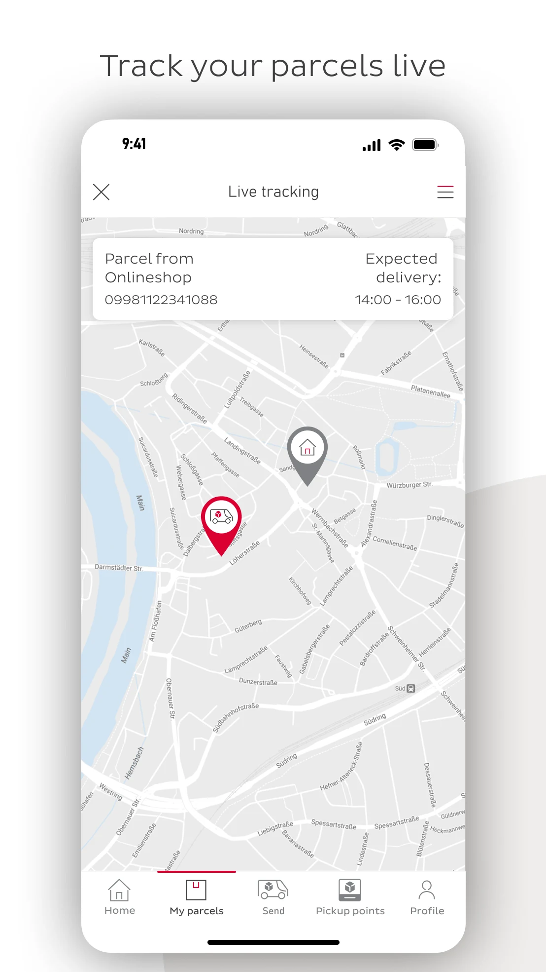 myDPD screenshot